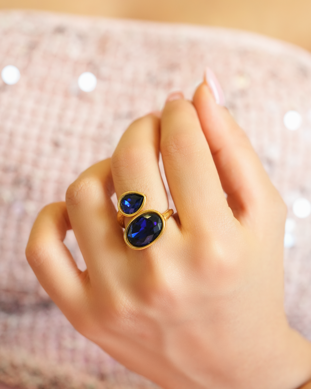 Sapphire Duet Ring