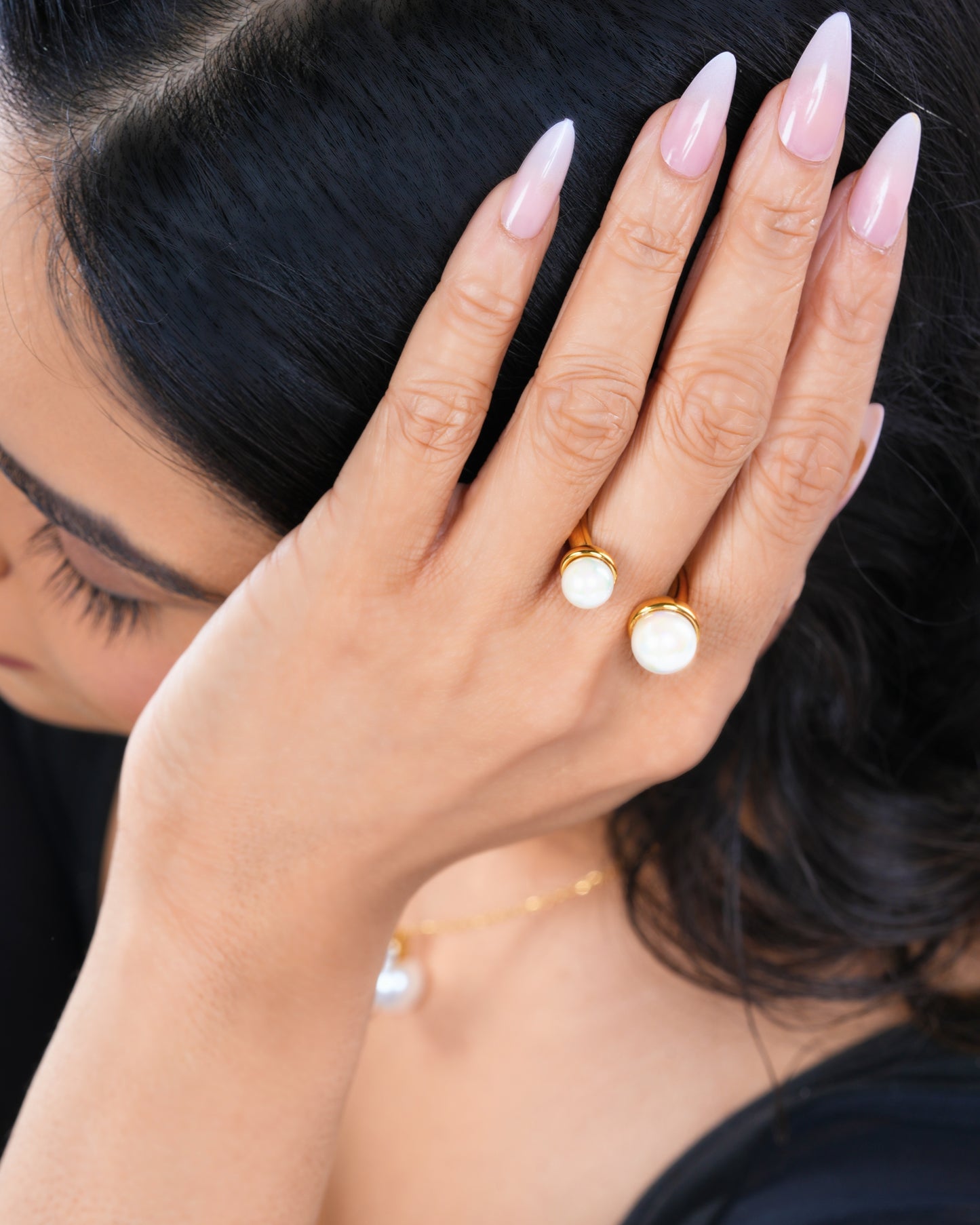 Golden Pearl Ring