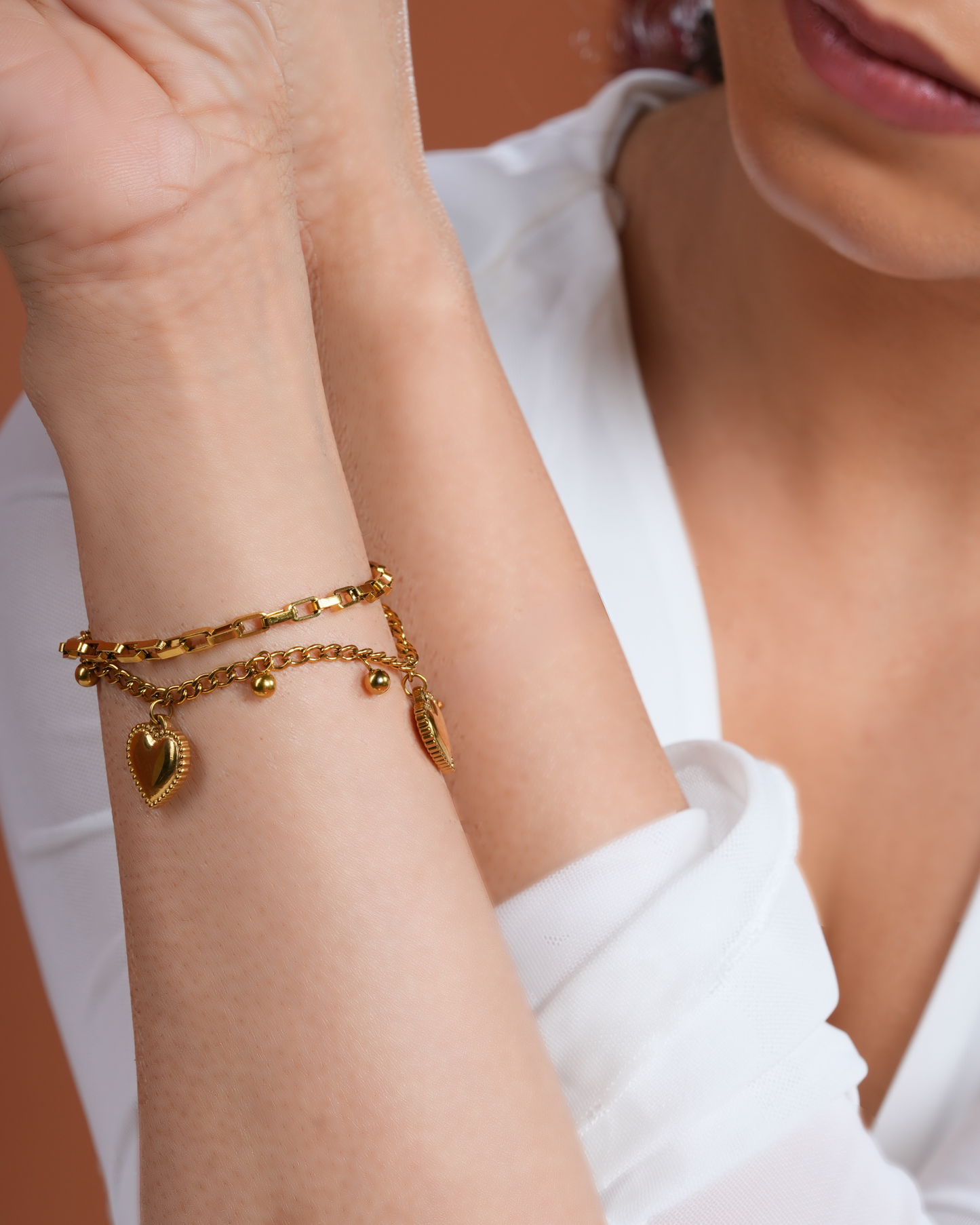 HeartLink Charm Bracelet