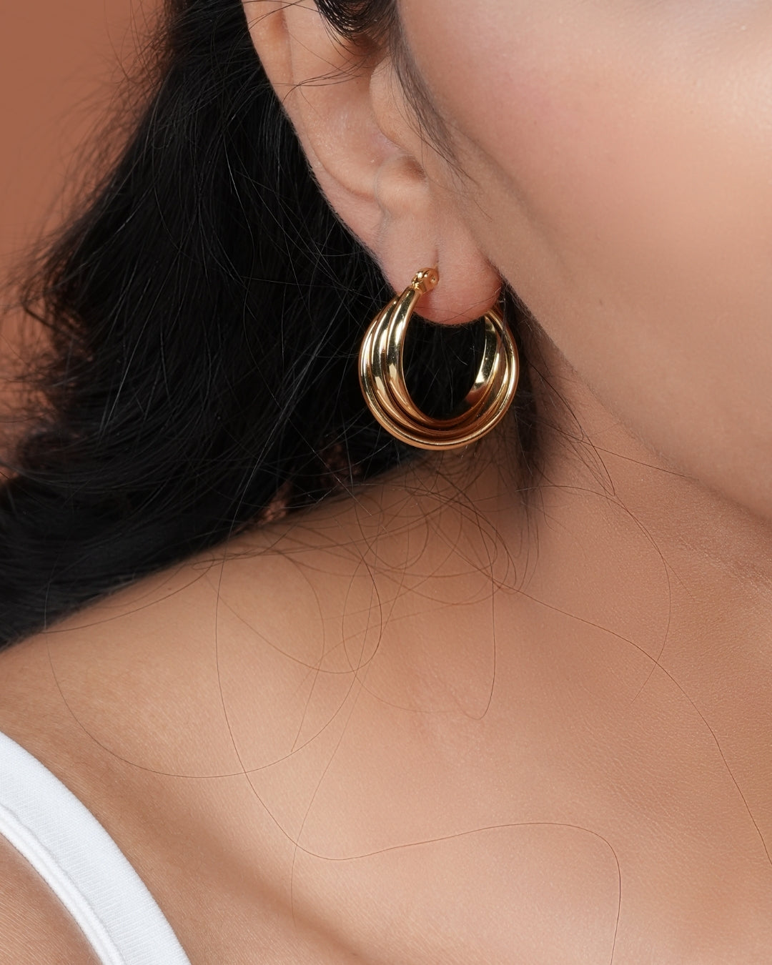 Textured Twisted Hoops
