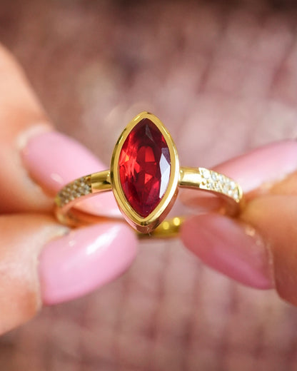 Marquise Ruby Ring