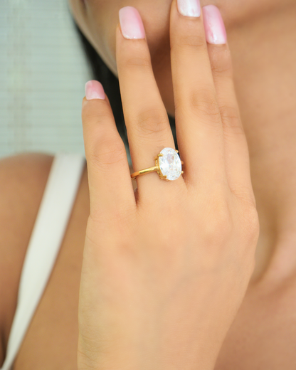 Oval Allure Solitaire Ring