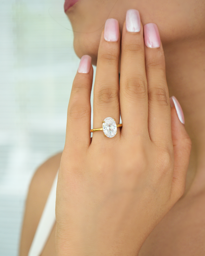 Oval Allure Solitaire Ring