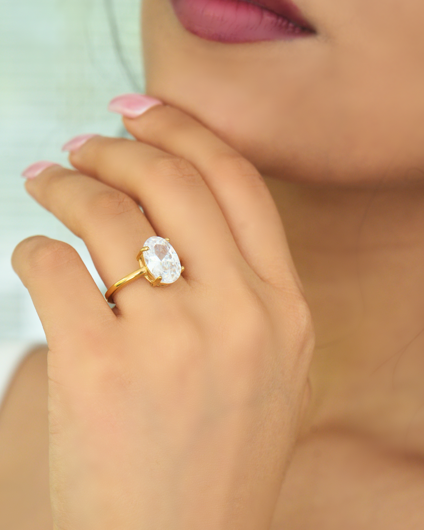 Oval Allure Solitaire Ring