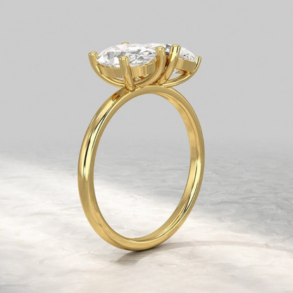 Oval & Pear Toi et Moi Ring