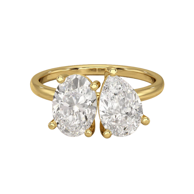 Oval & Pear Toi et Moi Ring