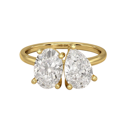 Oval & Pear Toi et Moi Ring