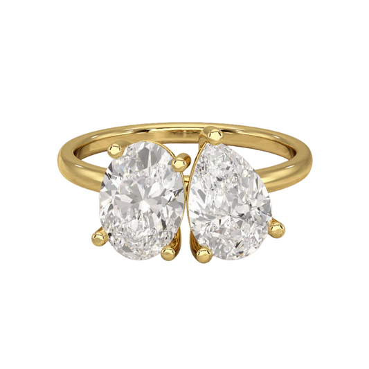 Oval & Pear Toi et Moi Ring