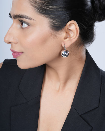 Silver Ball earrings
