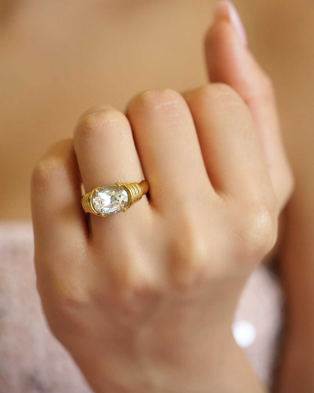 Fiona Oval Solitaire Ring