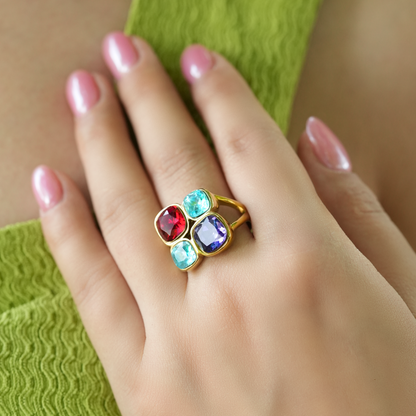Serena Multi Crystal Ring