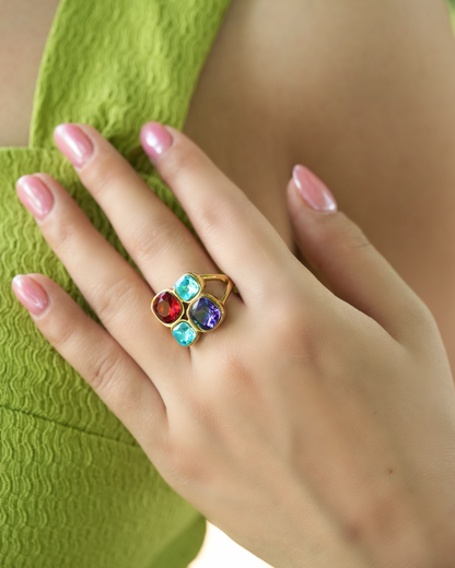 Serena Multi Crystal Ring