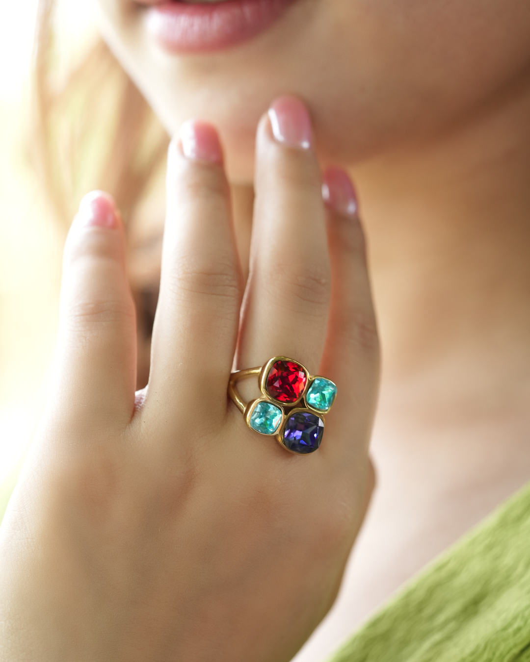 Serena Multi Crystal Ring