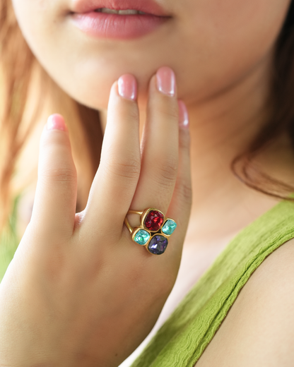 Serena Multi Crystal Ring