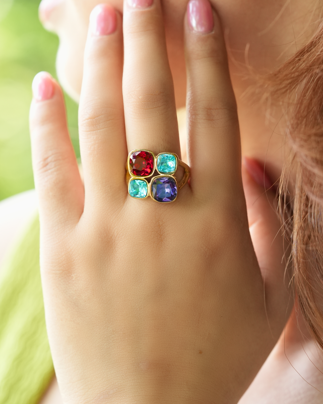 Serena Multi Crystal Ring