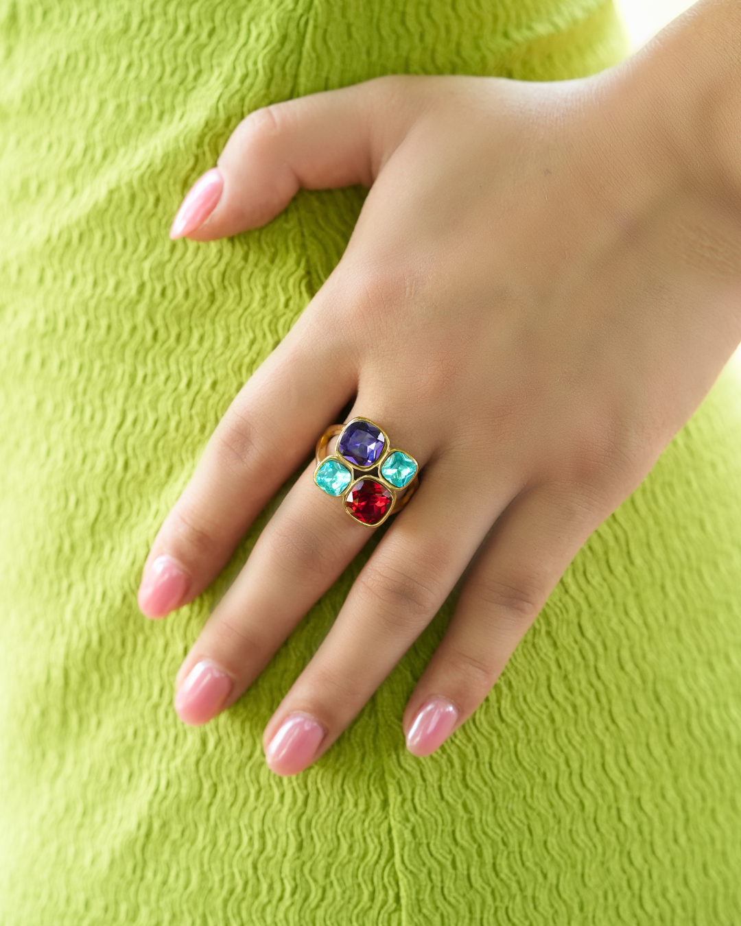 Serena Multi Crystal Ring