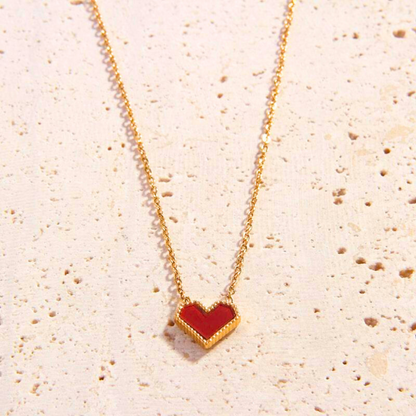 Love Heart Enamel Necklace