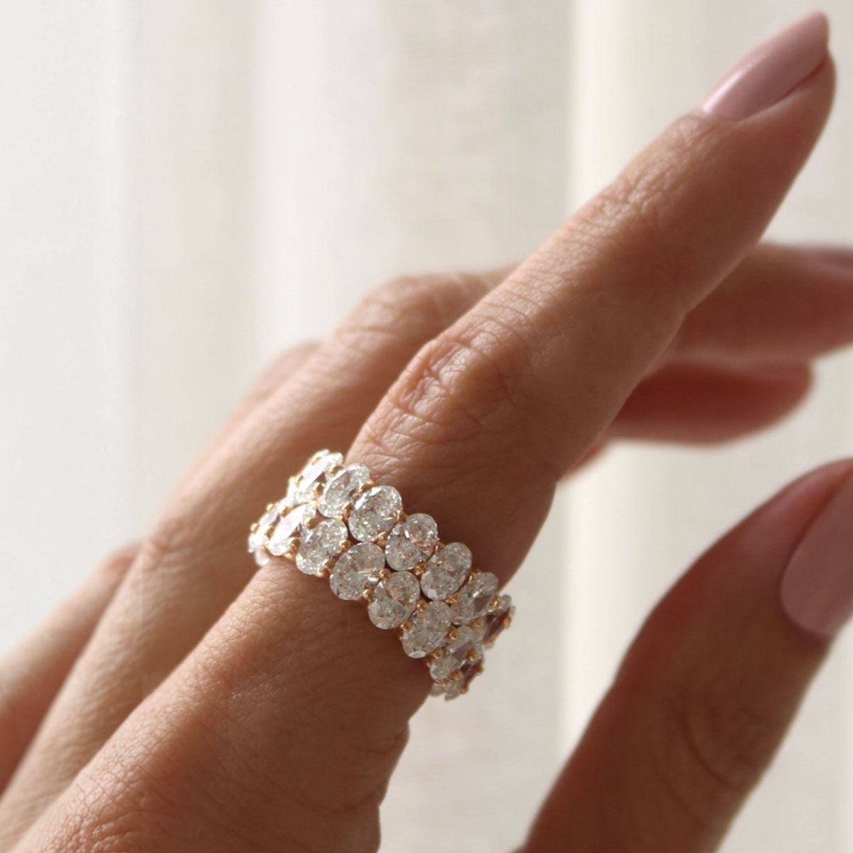 Oval Eternity Band Ring