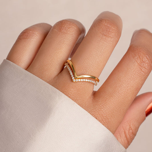Chevron V Ring Set