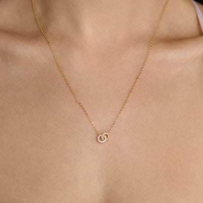 Infinity Diamond Necklace - 925 Sterling Silver