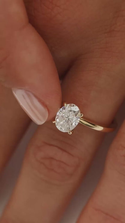 Aura Oval Solitaire Ring