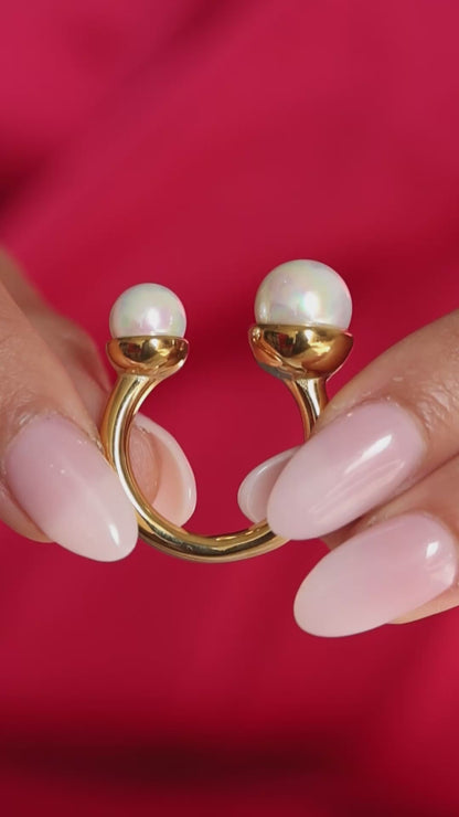 Golden Pearl Ring