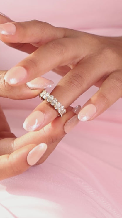 Oval Eternity Band Ring