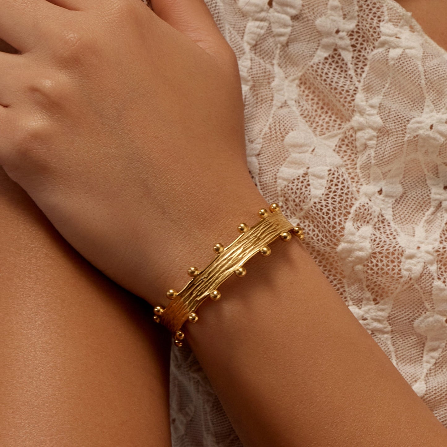 Regal Crest Cuff Bangle