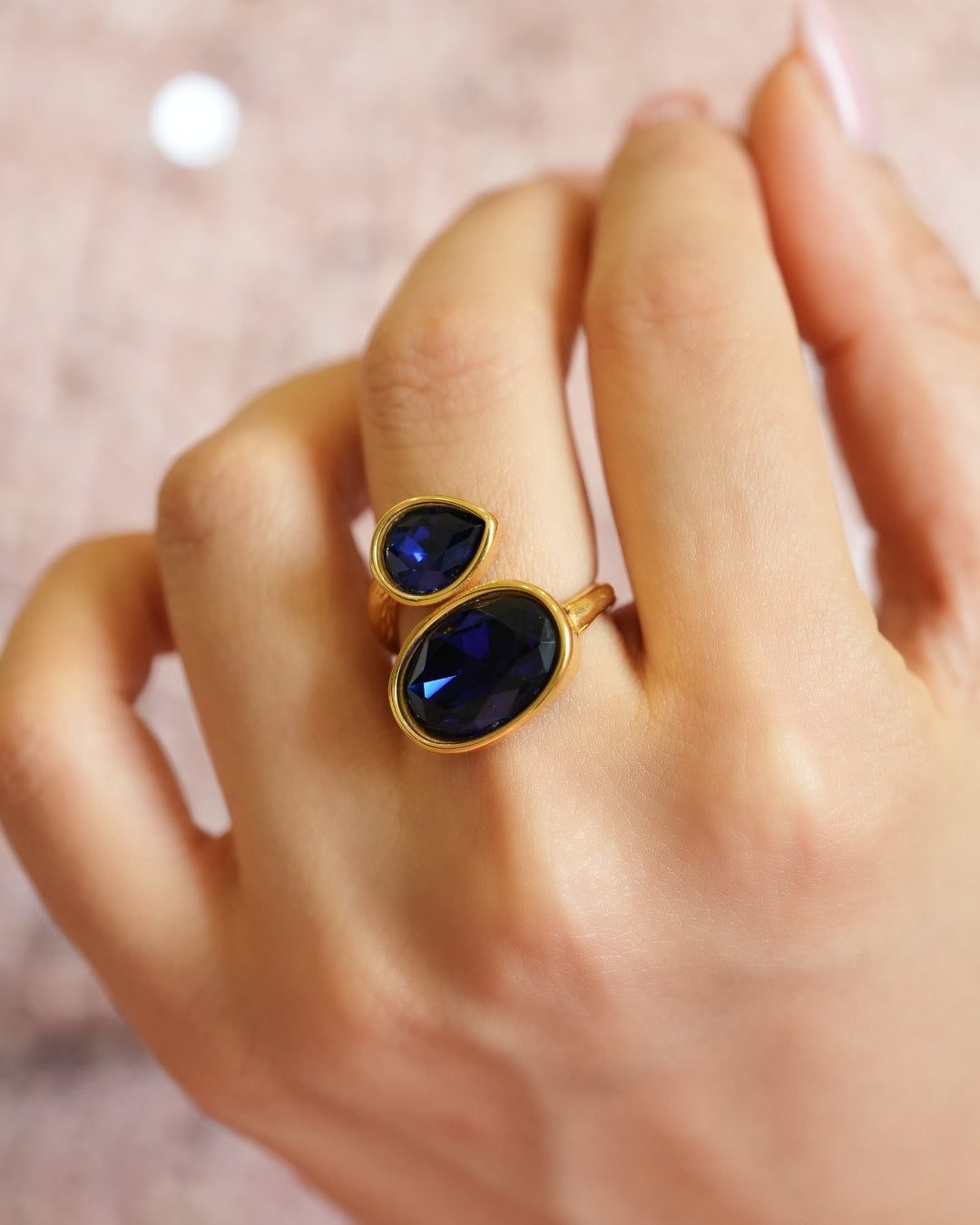 Sapphire Duet Ring