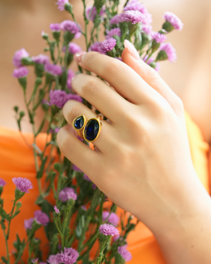 Sapphire Duet Ring