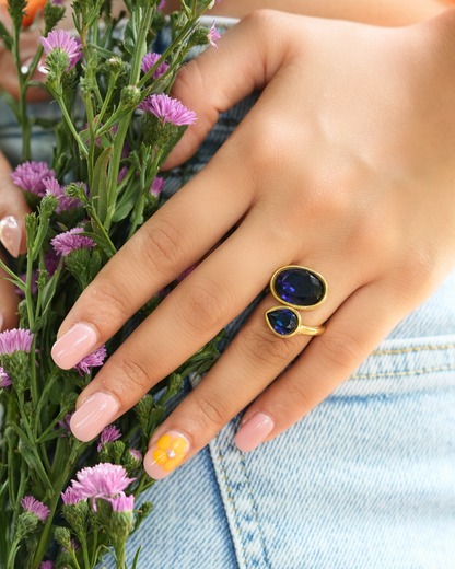Sapphire Duet Ring