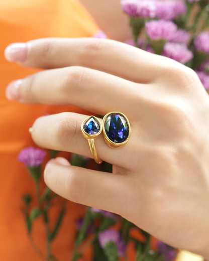 Sapphire Duet Ring