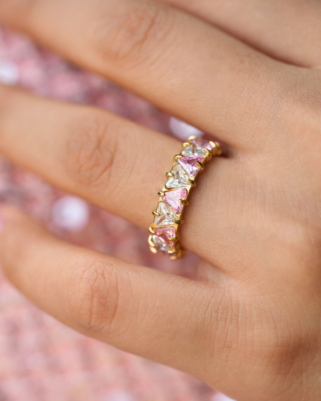 Pink Eternity Band Ring