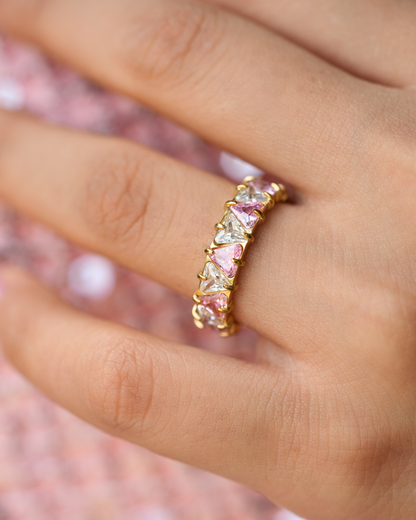 Pink Eternity Band Ring