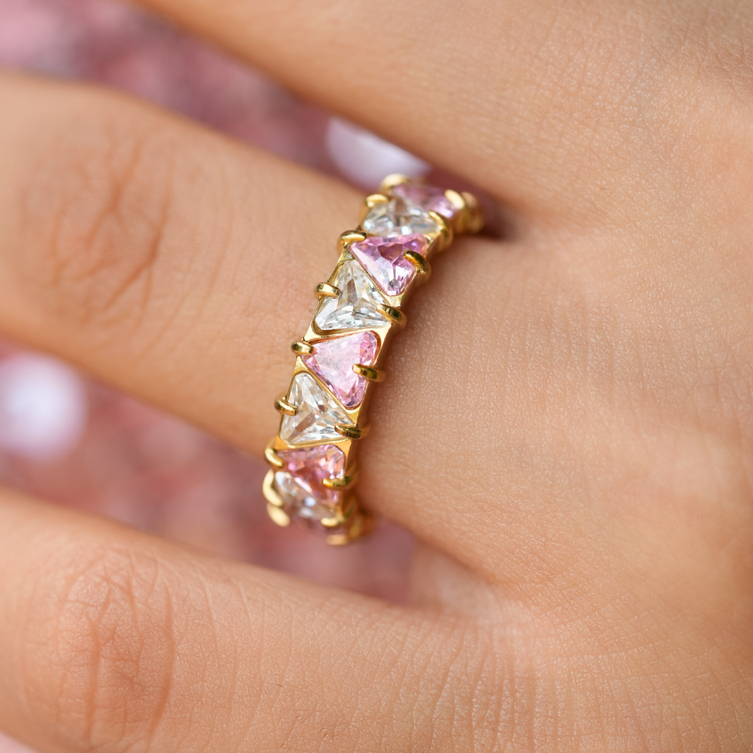 Pink Eternity Band Ring