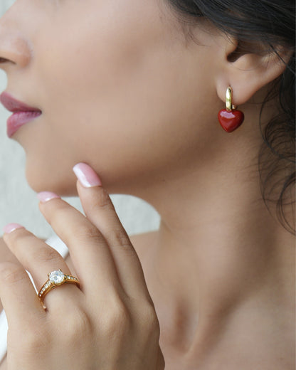 Red Heart Earrings