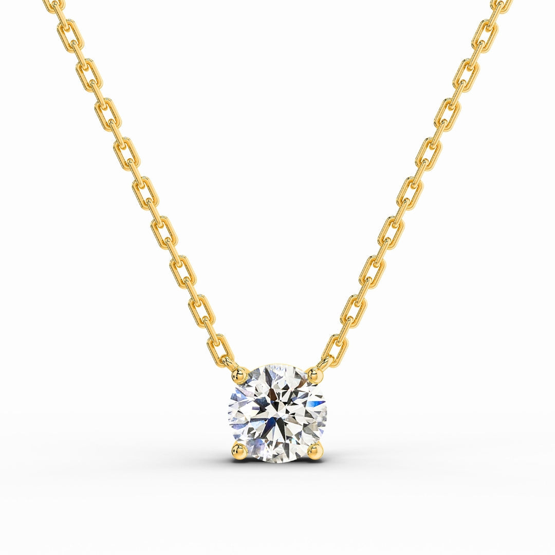 Round Solitaire Necklace