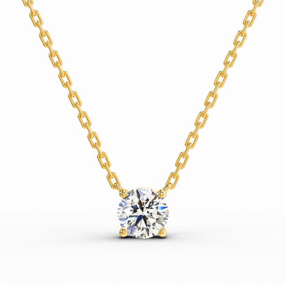 Round Solitaire Necklace