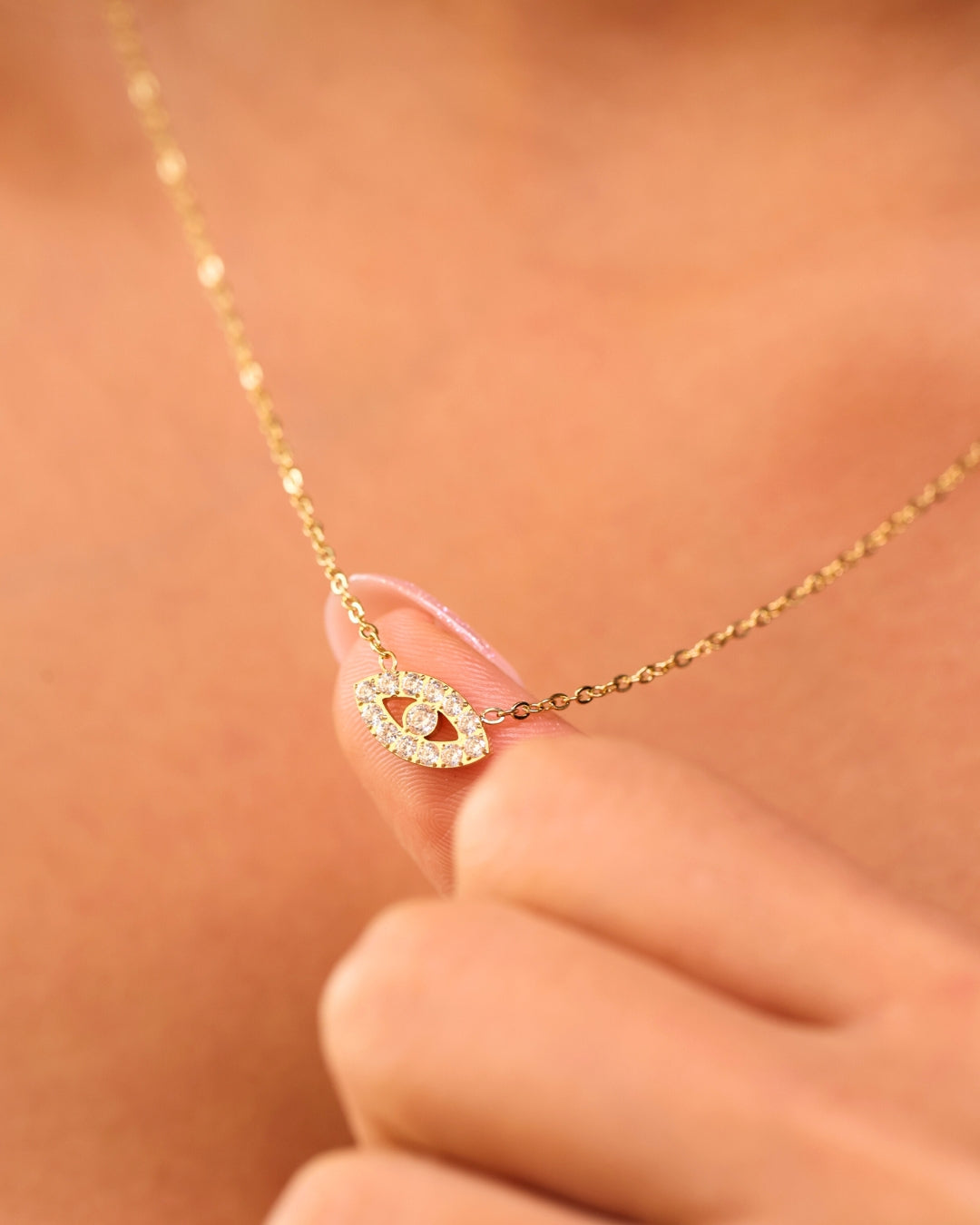 Evil Eye Diamond Necklace