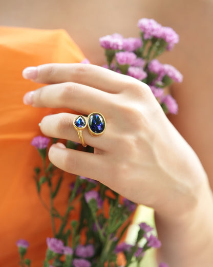 Sapphire Duet Ring