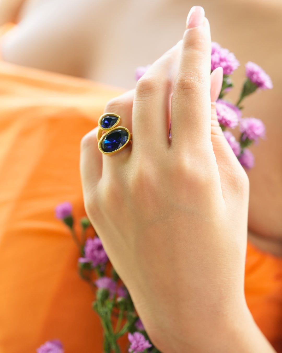 Sapphire Duet Ring