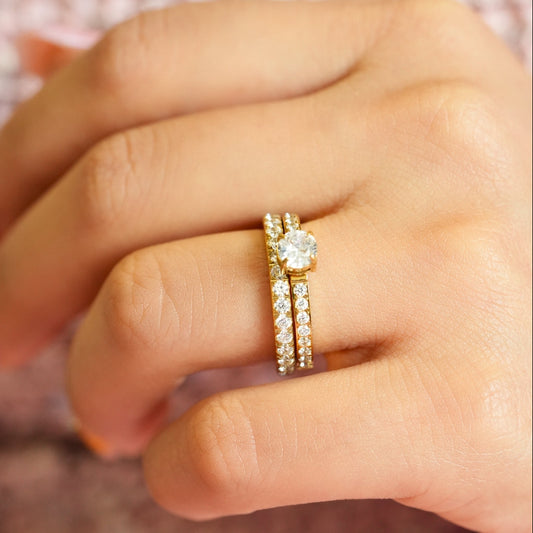 Round Diamond Band Ring
