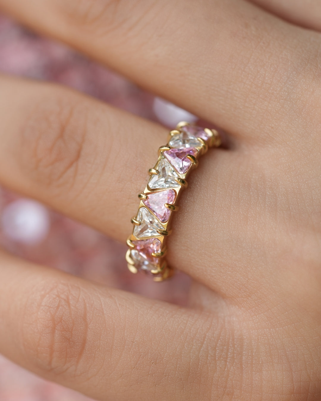 Pink Eternity Band Ring