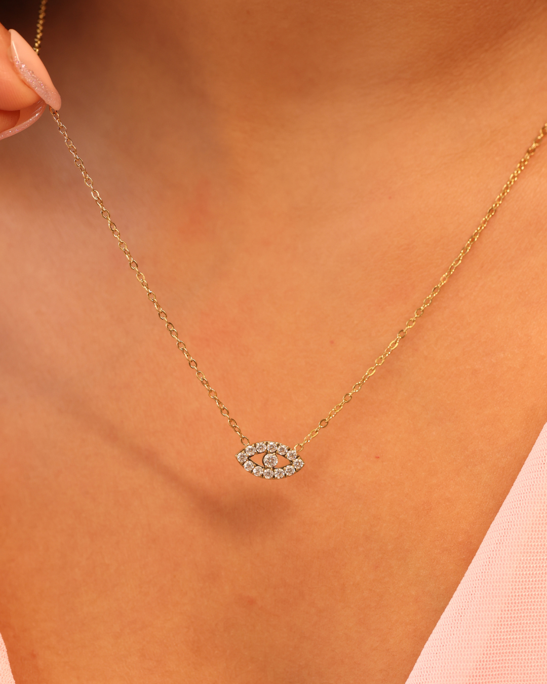 Evil Eye Diamond Necklace